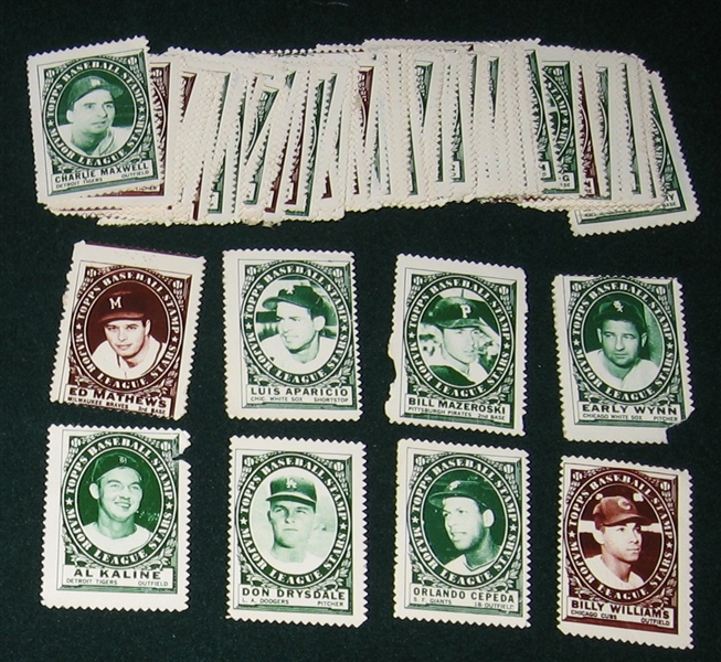 1961-62 Topps Baseball Stamps Lot of (149) W/ Mantle