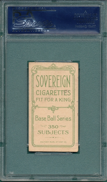 1909-1911 T206 Leach, Bending Over, Sovereign Cigarettes PSA 1.5