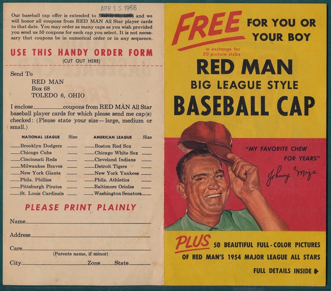 1954 Red Man Order Brochure