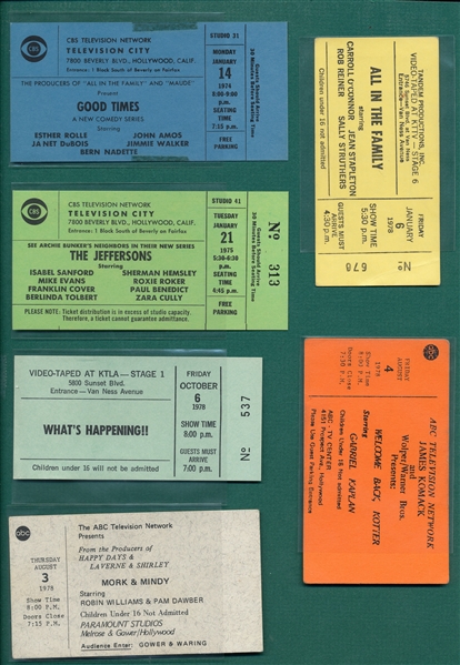 Entertainment & TV Shows Tickets Lot of (6)