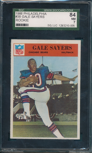 1966 Philadelphia #38 Gale Sayers SGC 84 *Rookie*