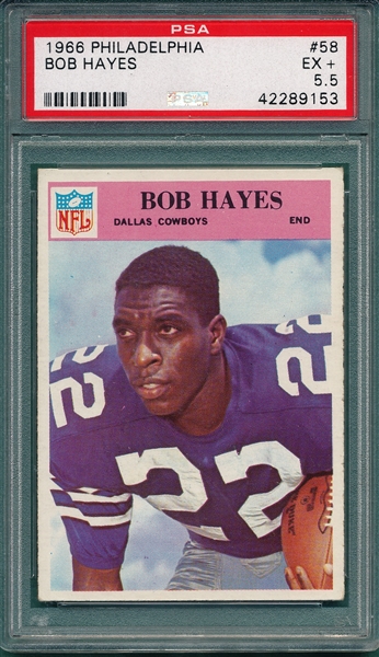 1966 Philadelphia #58 Bob Hayes PSA 5.5 *Rookie*
