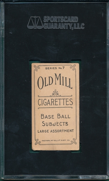 1910 T210-7 Kaiser Old Mill Cigarettes, SGC 40