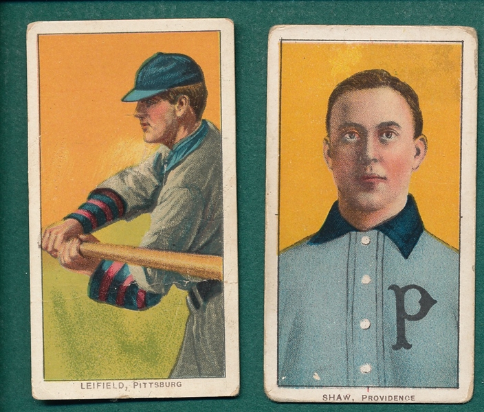1909-1911 T206 Liefield & Hunky Shaw, Lot of (2)
