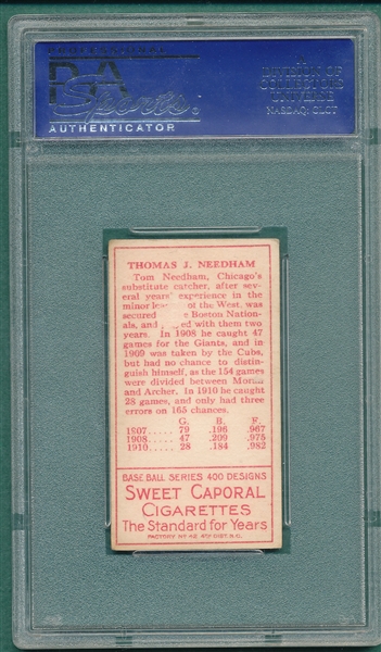 1911 T205 Needham Sweet Caporal Cigarettes PSA 4