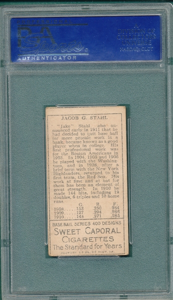 1911 T205 Stahl Sweet Caporal Cigarettes PSA 4
