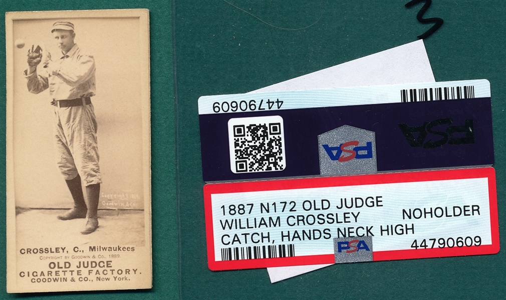 1887 N172 101-3 William Crossley, Old Judge Cigarettes 
