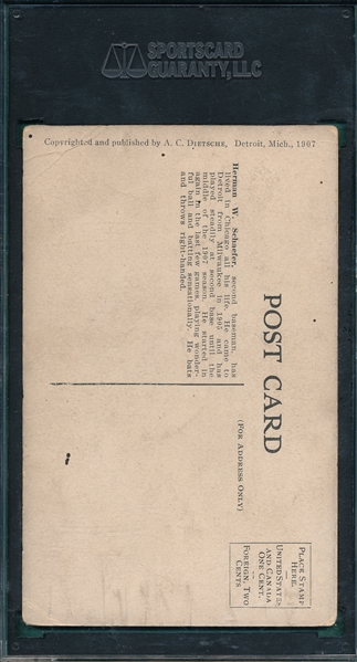 1907-09 Dietsche Postcards Herman Schaefer SGC 30