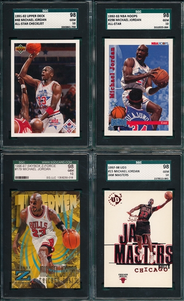 1991-98 Michael Jordan Lot of (4), SGC 98