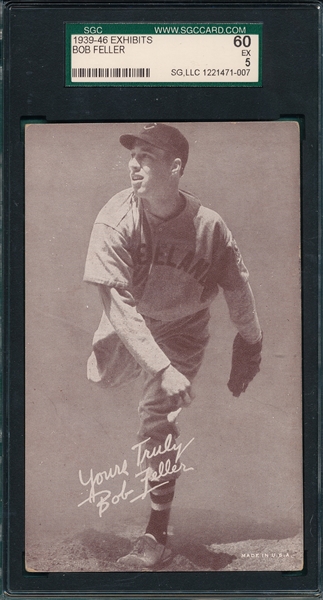 1939-46 Exhibits Bob Feller, Pitching, SGC 60