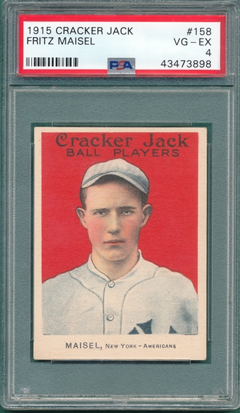 1915 Cracker Jack #158 Fritz Maisel PSA 4 