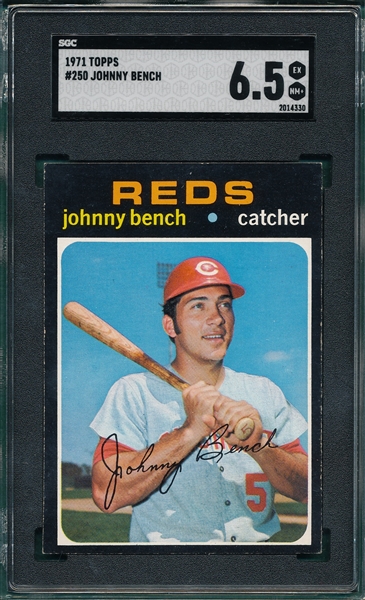 1971 Topps #250 Johnny Bench SGC 6.5
