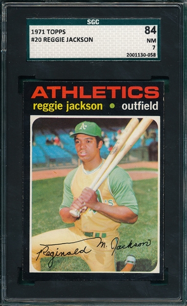 1971 Topps #20 Reggie Jackson SGC 84