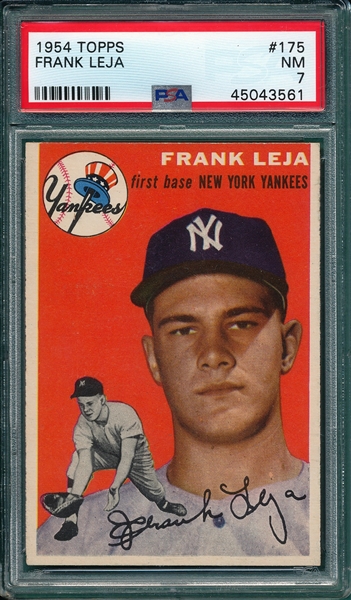 1954 Topps #175 Frank Leja PSA 7