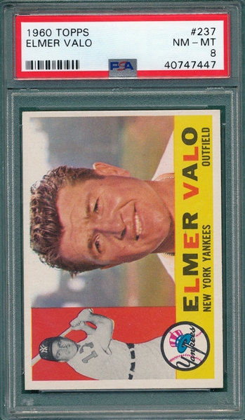 1960 Topps #237 Elmer Valo PSA 8