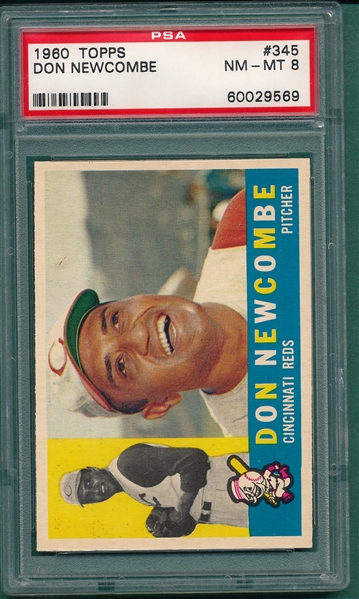 1960 Topps #345 Don Newcombe PSA 8