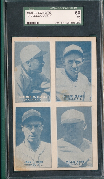 1929-30 Exhibits 4 On 1, Cissell/Clancy, SGC 60 *PC Back*