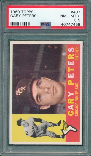 1960 Topps #407 Gary Peters PSA 8.5