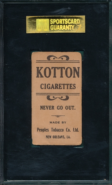 1911-16 T216 Harry Davis Kotton Cigarettes SGC 30