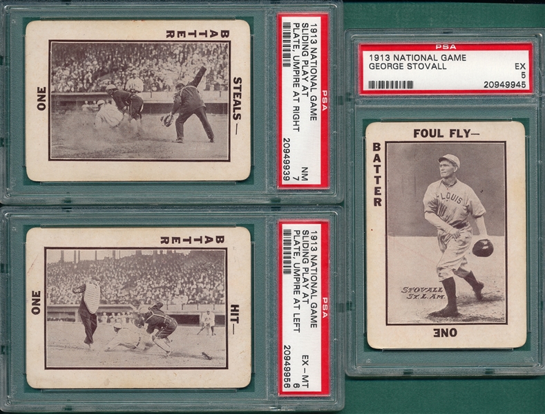 1913 WG5 National Game Lot of (3) PSA 