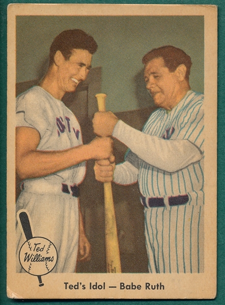 1959 Fleer Ted Williams #2 Ted's Idol - Babe Ruth