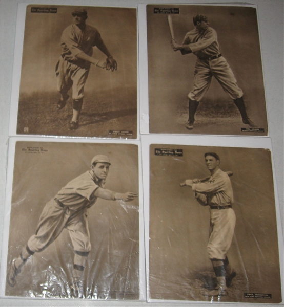 1909-1914 M101-2 Sporting News Lot of (4) W/ Snodgrass