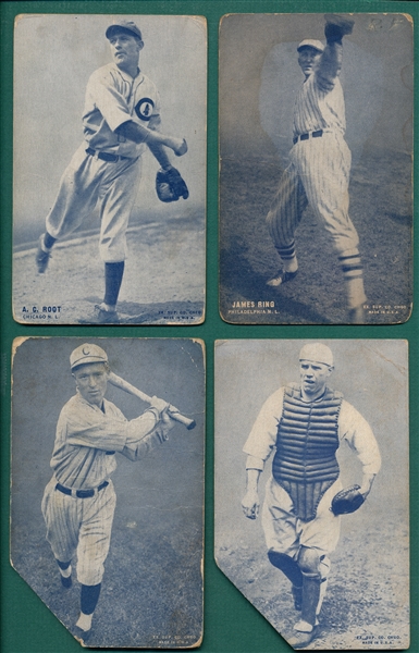 1928 Exhibits, PC Backs, Lot of (8) W/ Simmons