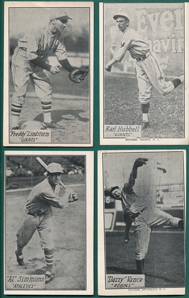 1929 R315 Lot of (17) W/ Hubbell, Rookie
