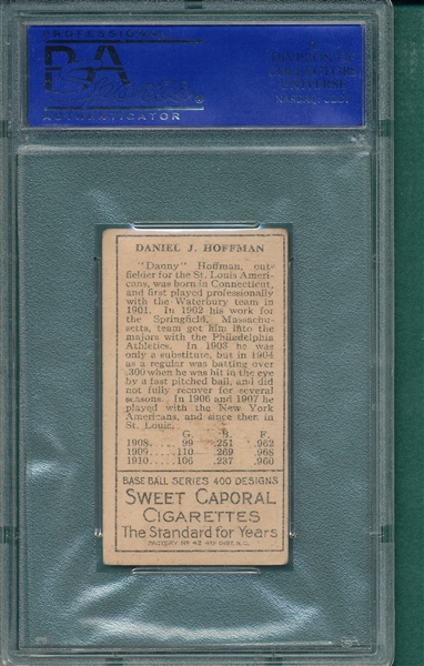 1911 T205 Hoffman Sweet Caporal Cigarettes PSA 4