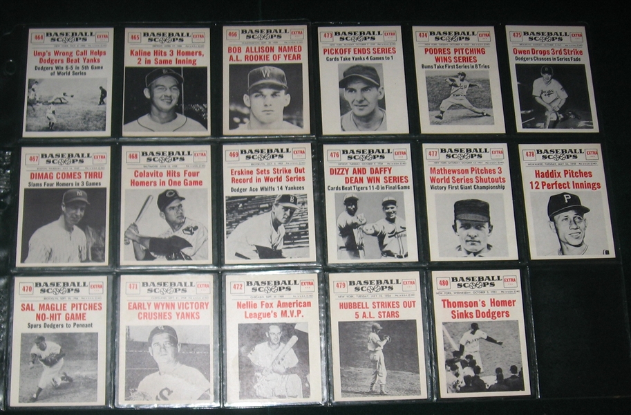 1961 Nu-Cards Baseball Scoops Complete Set (80)
