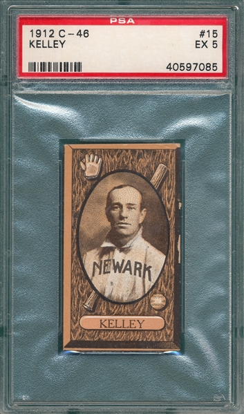 1912 C46 #15 Jack Kelley, Imperial Tobacco, PSA 5