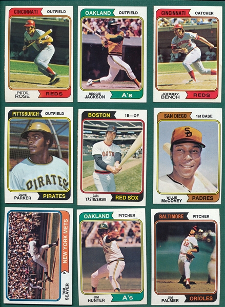 1974 Topps Complete Set (660) Plus Traded & Red Checklists