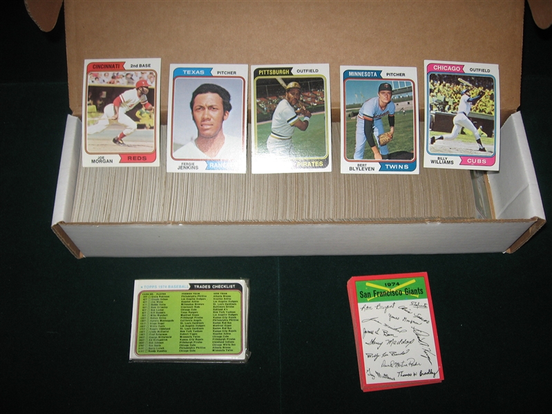 1974 Topps Complete Set (660) Plus Traded & Red Checklists