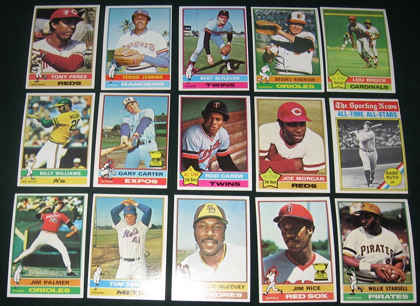 1976 Topps Complete Set (660) Plus Traded W/ Eckersley, Rookie