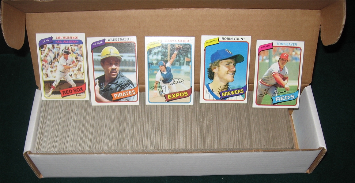 1980 Topps Complete Set (726) W/ Rickey Henderson, Rookie