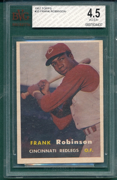 1957 Topps #35 Frank Robinson BVG 4.5 *Rookie*
