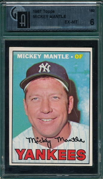 1967 Topps #150 Mickey Mantle GAI 6
