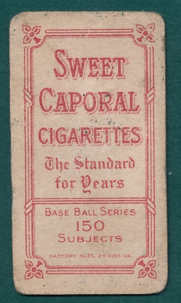 1909-1911 T206 Chance, Red, Portrait, Sweet Caporal Cigarettes *Factory 25*