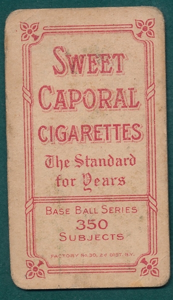 1909-1911 T206 Crawford, Batting, Sweet Caporal Cigarettes 