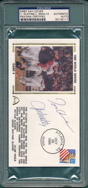 First Day Cover Glavine/Smoltz, Autographed, PSA/DNA Authentic
