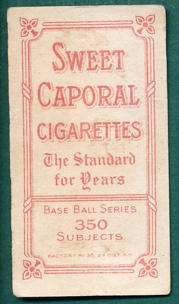 1909-1911 T206 Mathewson, Dark Cap, Sweet Caporal Cigarettes 