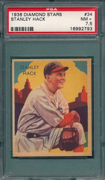 1934-36 Diamond Stars #34 Stanley Hack PSA 7.5