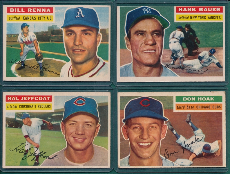 1956 Topps Lot of (8) W/ #260 Pee Wee Reese