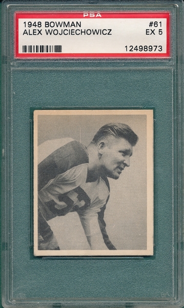 1948 Bowman FB #61 Alex Wojciechowicz PSA 5