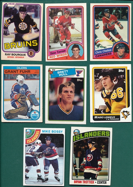 1975-88 Topps & O-Pee-Chee Lot of (8) Rookie Cards of HOFers W/ Bossy