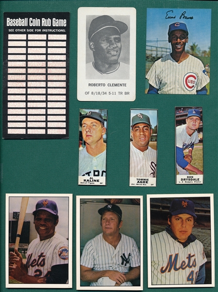 1968-75 Baseball Lot of (9) W/ Mantle
