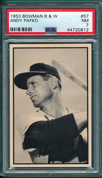 1953 Bowman B & W #57 Andy Pafko PSA 7