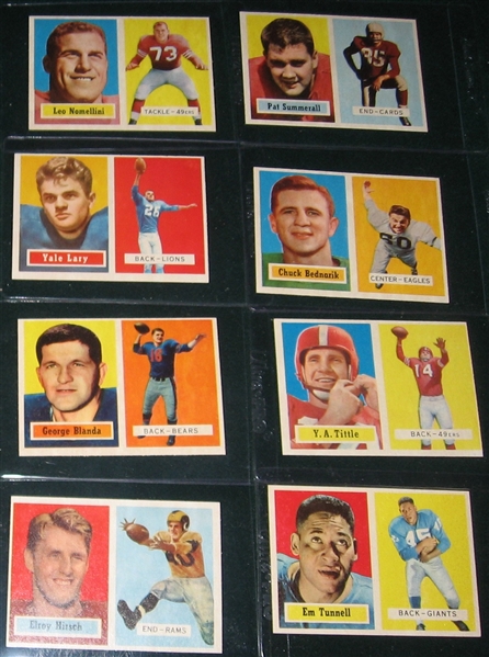 1957 Topps Football Partial Set (91/162) W/ Hornung, Rookie