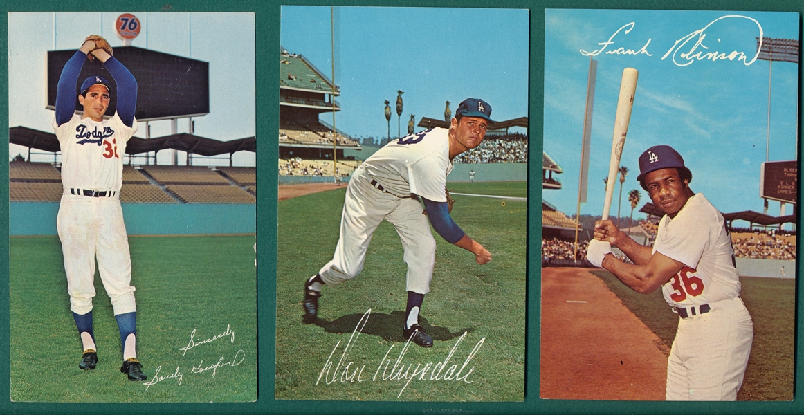 1960-70s Dodgers PCs Lot of (35) W/ Koufax, Drysdale & Snider