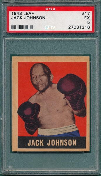1948 Leaf Boxing #17 Jack Johnson PSA 5